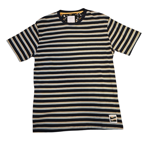 Striped Black and White Men's Shirt - Picture 1 of 10